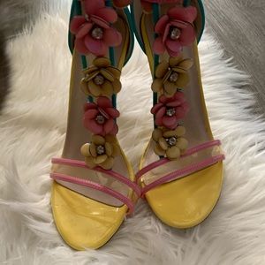 Multi colored Chinese Laundry shoes.